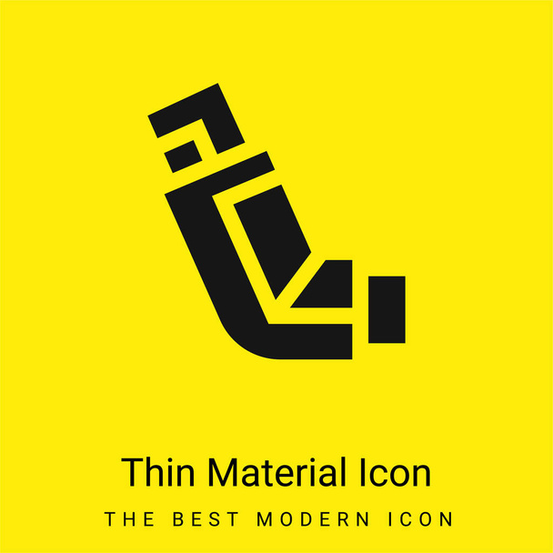 Aérosol minime icône de matériau jaune vif - Vecteur, image