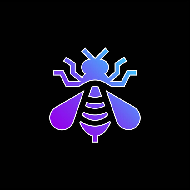 蜂の青いグラデーションベクトルアイコン - ベクター画像