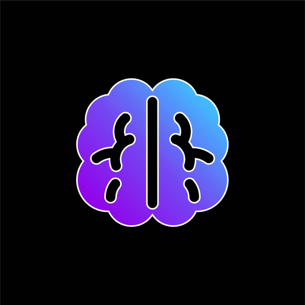 Значок синего градиента мозга - Вектор,изображение