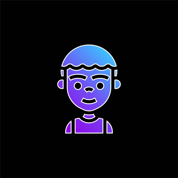 Хлопчик синій градієнт Векторна піктограма
 - Вектор, зображення
