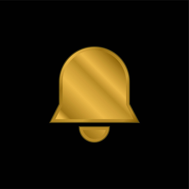 Harangaranyozott fémbevonatú ikon vagy logó vektor - Vektor, kép