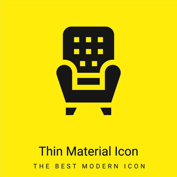 Крісло мінімум яскраво-жовтий значок матеріалу
 - Вектор, зображення