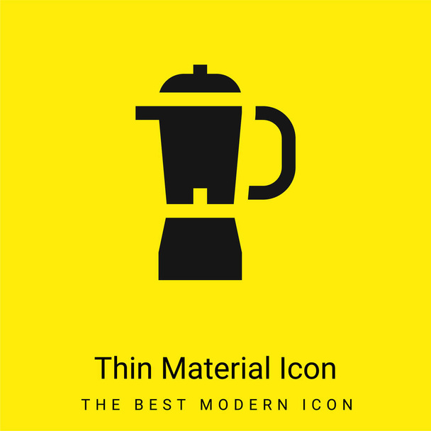 Licuadora mínimo icono de material amarillo brillante - Vector, imagen
