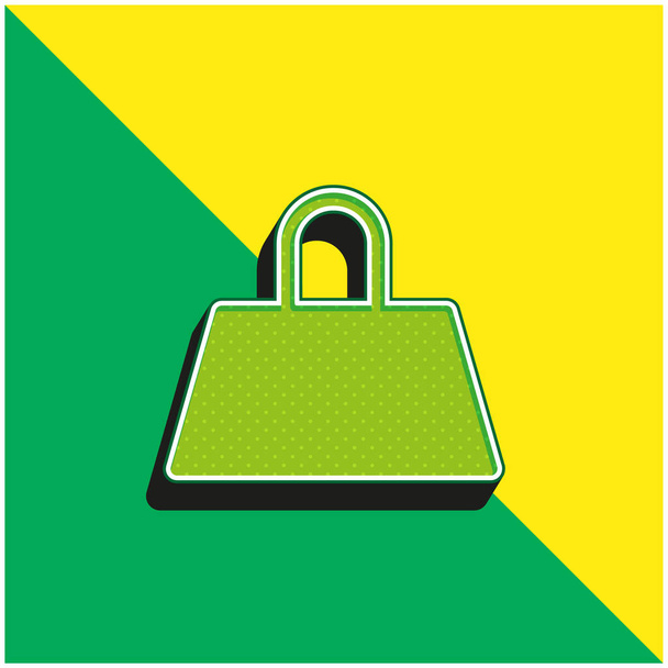 Torba Zielony i żółty nowoczesny ikona wektora 3D logo - Wektor, obraz