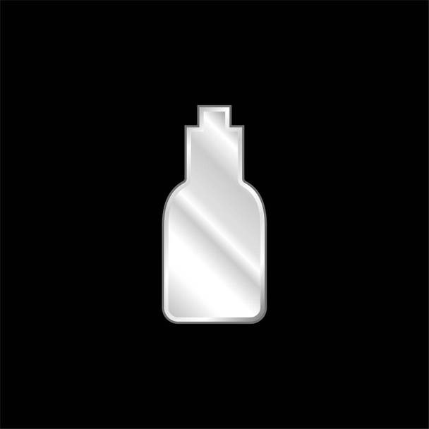 Пляшка срібна металева ікона
 - Вектор, зображення
