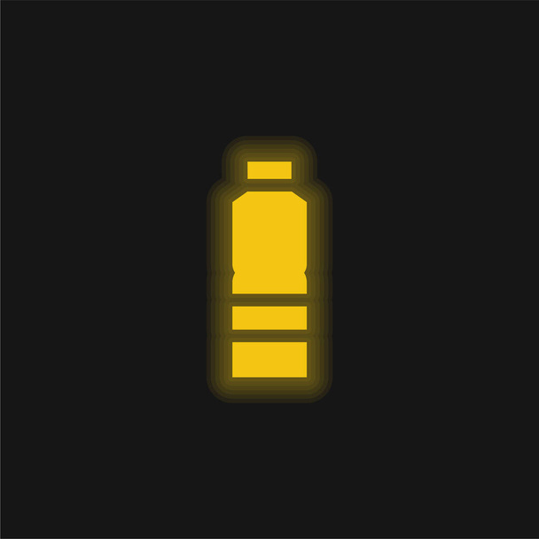 Пляшка жовтого блискучого неонового значка
 - Вектор, зображення