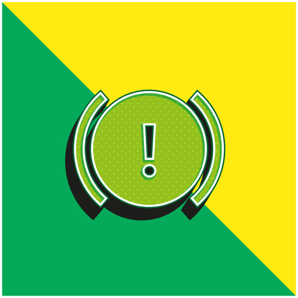 Hamulec Zielony i żółty nowoczesny ikona wektora 3D logo - Wektor, obraz