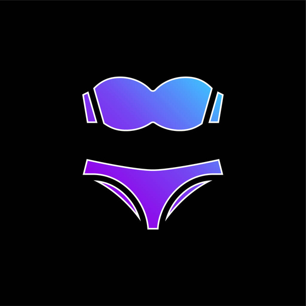 Bikini blu gradiente icona vettoriale - Vettoriali, immagini