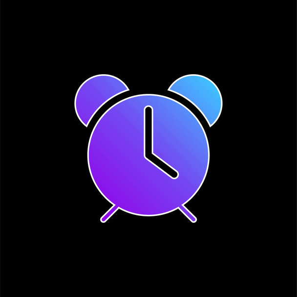 Alarm Clock blue gradient vector icon - Vector, Image