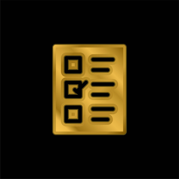 バロットゴールドメッキ金属アイコンやロゴベクトル - ベクター画像