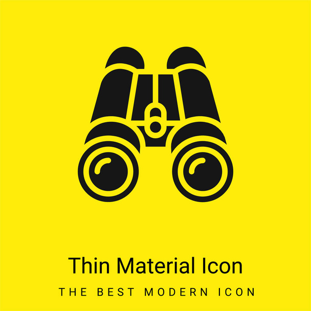 Távcső minimális fényes sárga anyag ikon - Vektor, kép