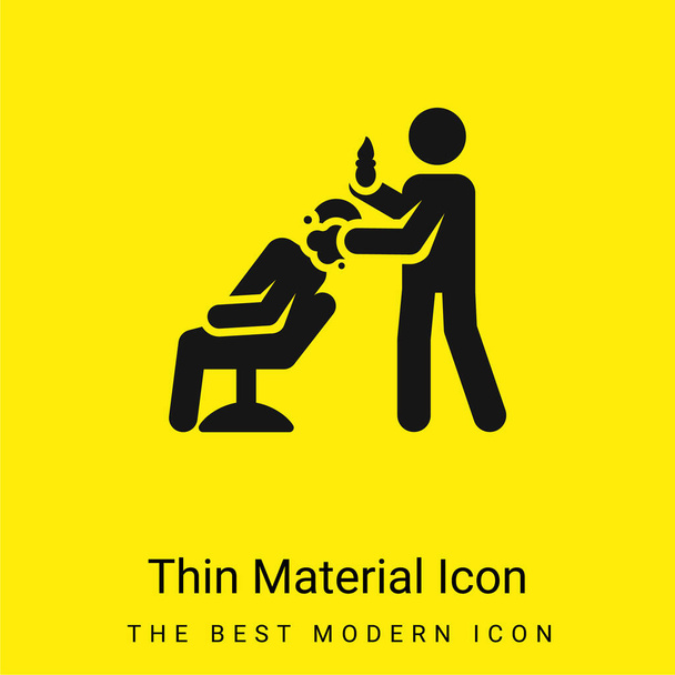 Barber minimalna jasnożółta ikona materiału - Wektor, obraz