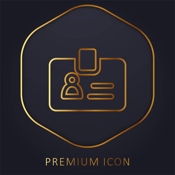 Emblema linha dourada logotipo premium ou ícone - Vetor, Imagem