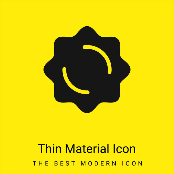 Auszeichnung minimales leuchtend gelbes Materialsymbol - Vektor, Bild