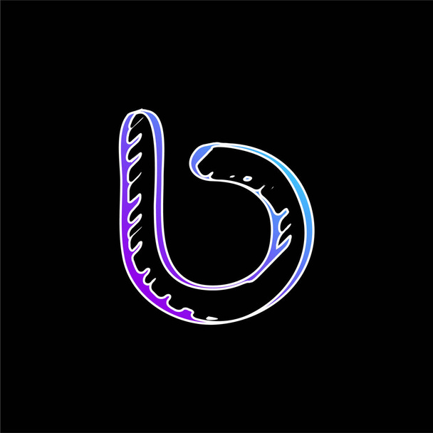 Bebo Logo esboçado símbolo ícone vetor gradiente azul - Vetor, Imagem