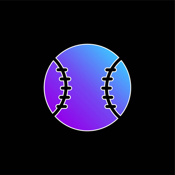 Béisbol azul gradiente vector icono - Vector, Imagen