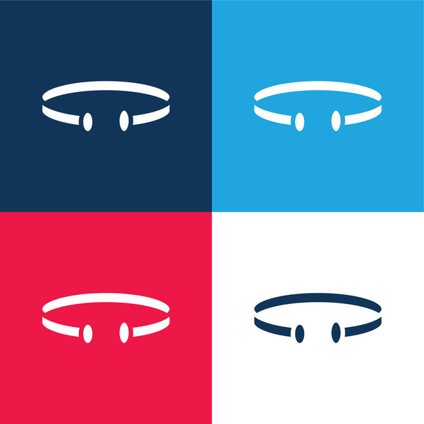 Bracciale blu e rosso quattro colori set icona minima - Vettoriali, immagini