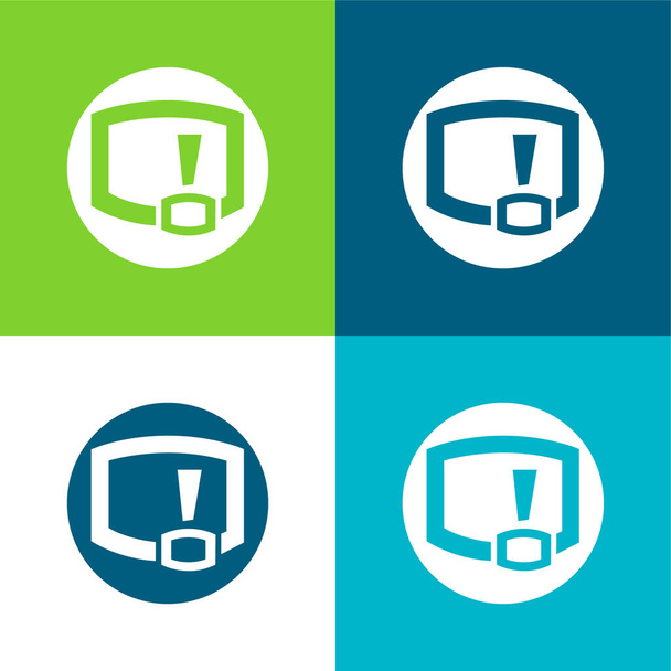 Símbolo de Bitacoras Conjunto de ícones mínimos de quatro cores - Vetor, Imagem