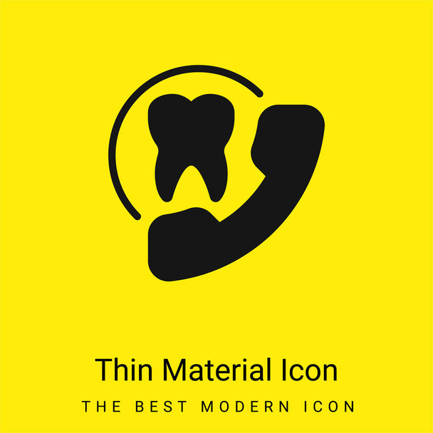 Nombramiento mínimo icono de material amarillo brillante - Vector, Imagen