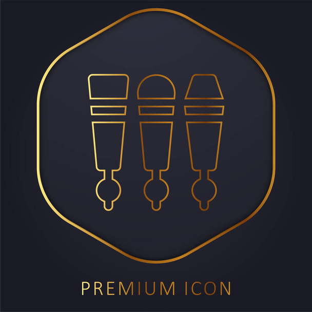 Rubinetto birra linea dorata logo premium o icona - Vettoriali, immagini