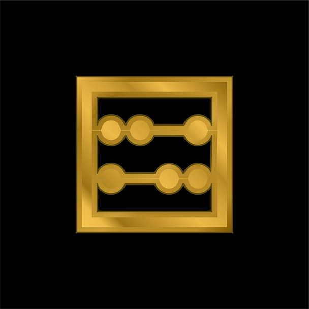Abacus złocona ikona metaliczna lub wektor logo - Wektor, obraz