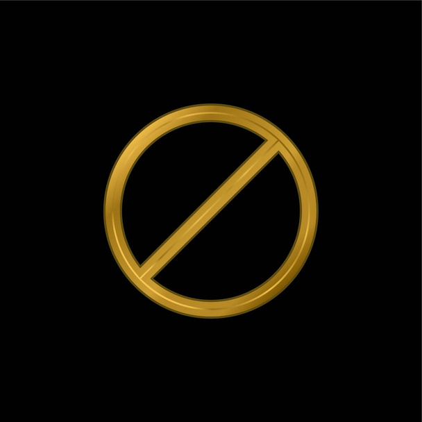 Πρόσβαση Άρνηση επίχρυσου μεταλλικού εικονιδίου ή φορέα λογότυπου - Διάνυσμα, εικόνα