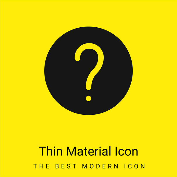O minimálním jasně žlutém materiálu ikona - Vektor, obrázek