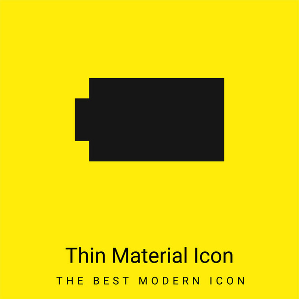 Bateria Czarna sylwetka minimalna jasnożółta ikona materiału - Wektor, obraz