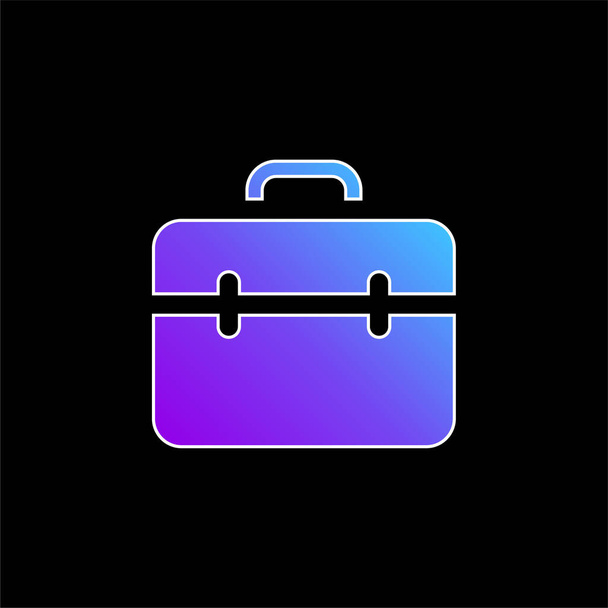 Briefcase blue gradient vector icon - Vector, Image