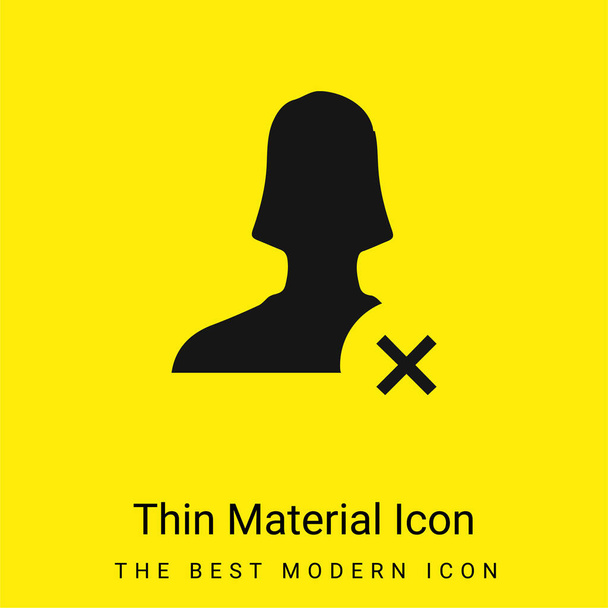 Bloquear Usuário ícone material amarelo brilhante mínimo - Vetor, Imagem