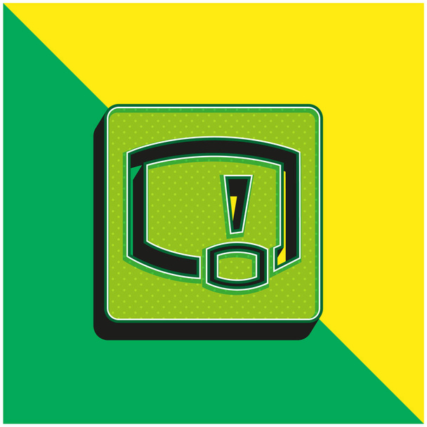 Bitacoras Symbol Green and yellow modern 3d vector icon - Вектор, зображення