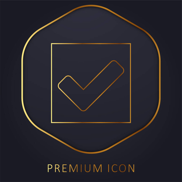 Akzeptieren Sie goldene Linie Premium-Logo oder Symbol - Vektor, Bild