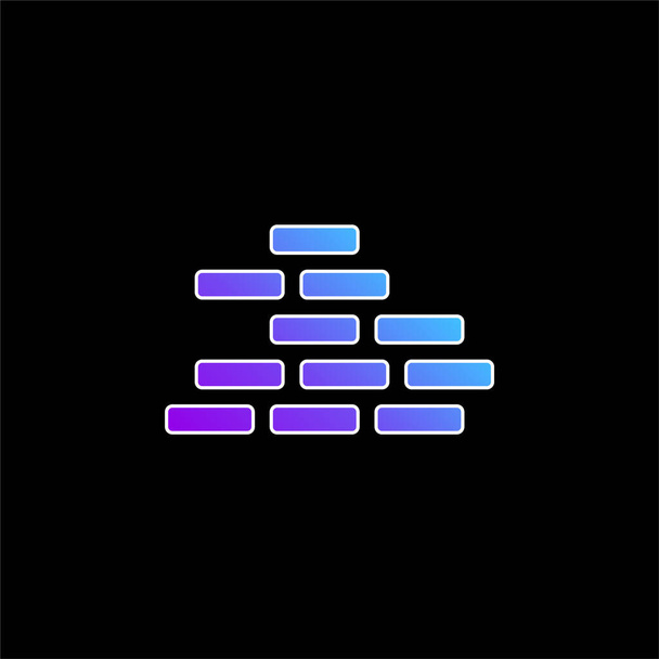 Brickwall niebieski gradientowy wektor ikona - Wektor, obraz