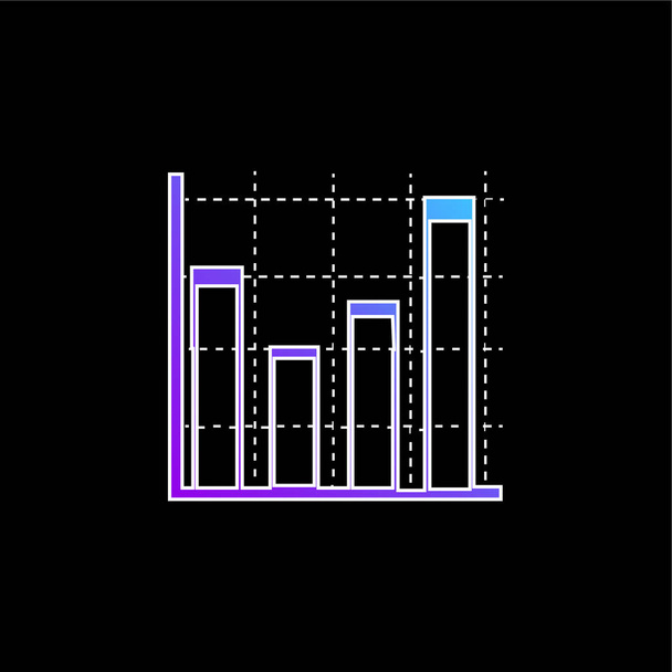 Bars Grafisch voor Klasse Onderwijs blauw gradiënt vector pictogram - Vector, afbeelding