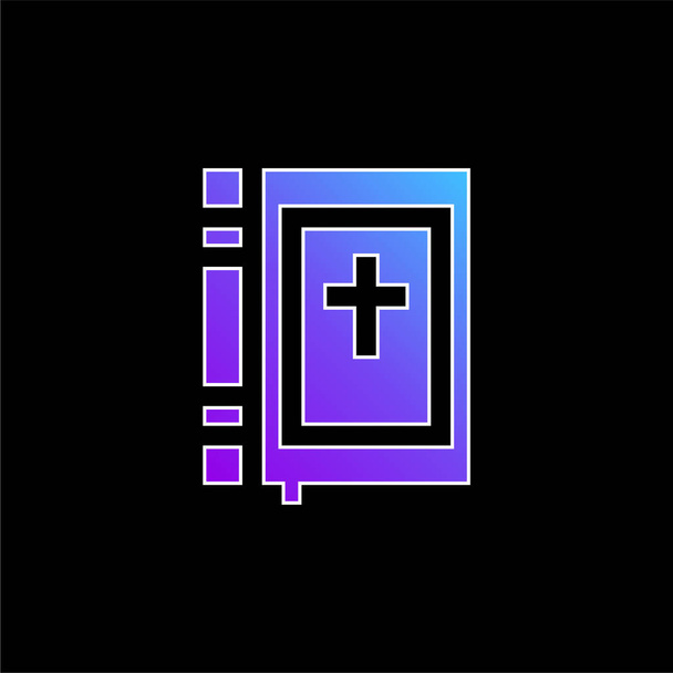 Icona del vettore del gradiente blu della Bibbia - Vettoriali, immagini
