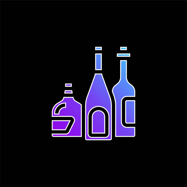 Alcoholic Drink blue gradient vector icon - Vector, Image