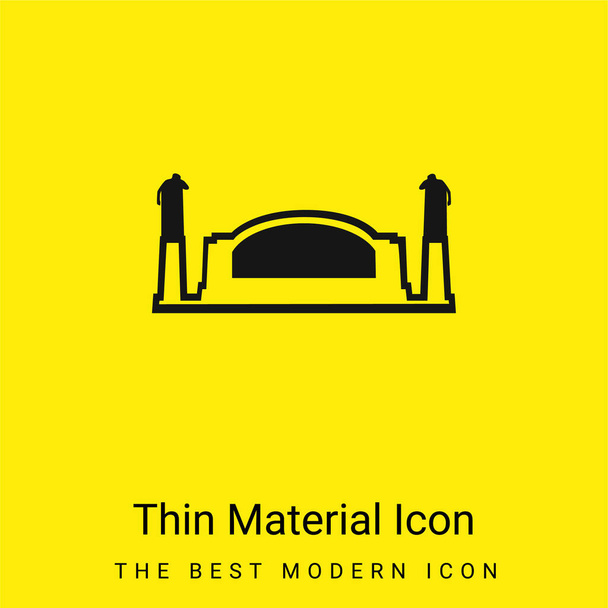 Bell Telephone Memorial, USA minimal bright yellow material icon - Vector, Image