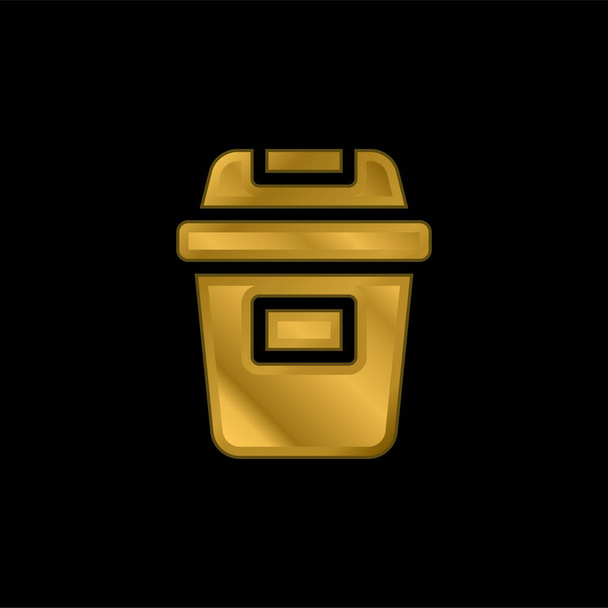 Бін золотий металевий значок або вектор логотипу
 - Вектор, зображення