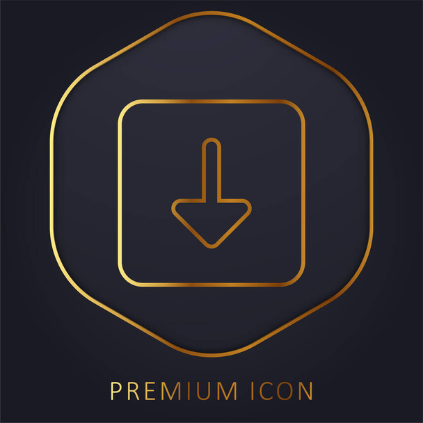 Freccia giù linea dorata logo premium o icona - Vettoriali, immagini