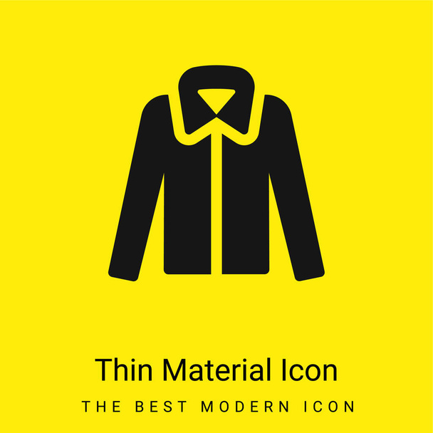 Блузка минимальный ярко-желтый материал значок - Вектор,изображение