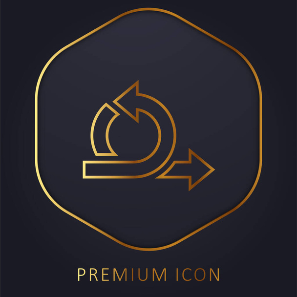 Agile gouden lijn premium logo of pictogram - Vector, afbeelding