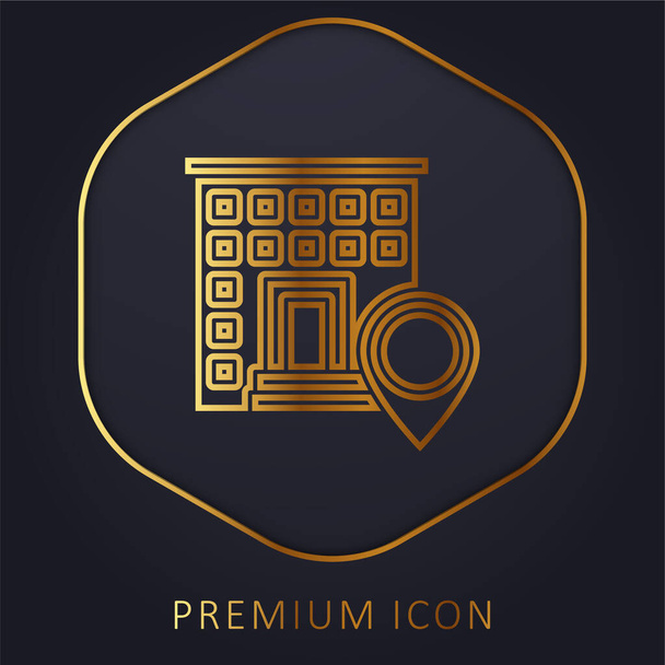 Cím arany vonal prémium logó vagy ikon - Vektor, kép