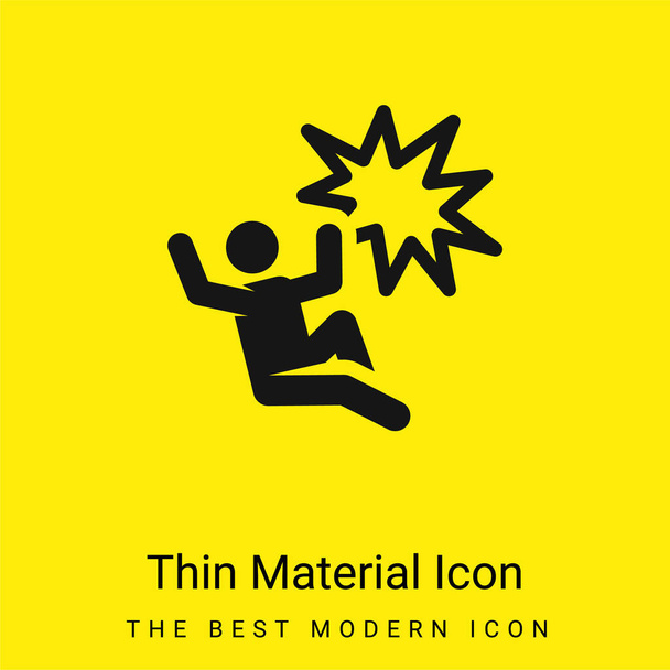 Accident minimal jaune vif icône matérielle - Vecteur, image