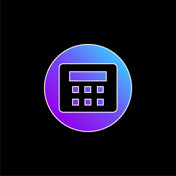 Alarm System With Password blue gradient vector icon - Vector, Image