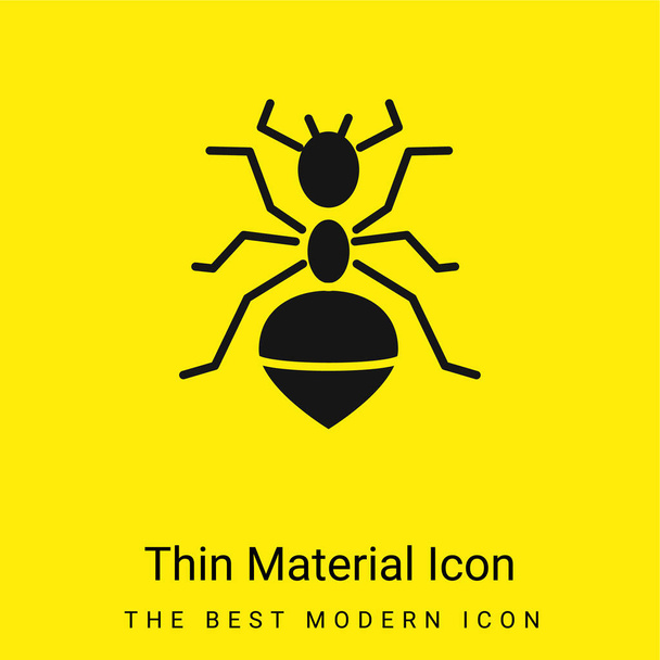 Ant minimální jasně žlutý materiál ikona - Vektor, obrázek