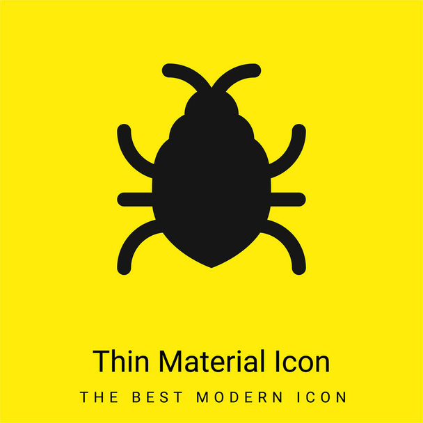 Big Bug minimales hellgelbes Materialsymbol - Vektor, Bild