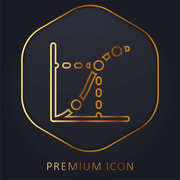 Eksen altın çizgisi premium logosu veya simgesi - Vektör, Görsel