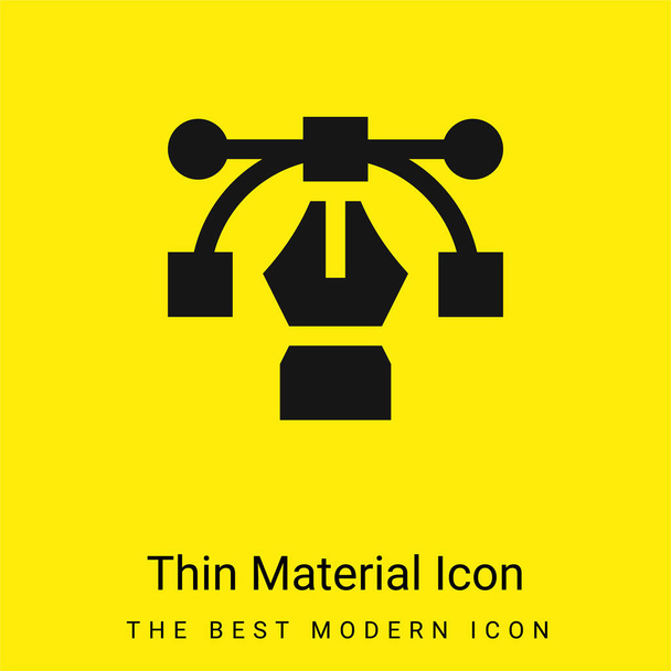 Arc minimale helder geel materiaal pictogram - Vector, afbeelding