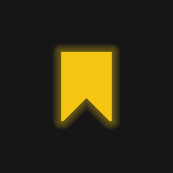 Amarillo marcador brillante icono de neón - Vector, Imagen