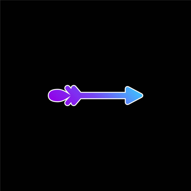 Nyíl kék gradiens vektor ikon - Vektor, kép